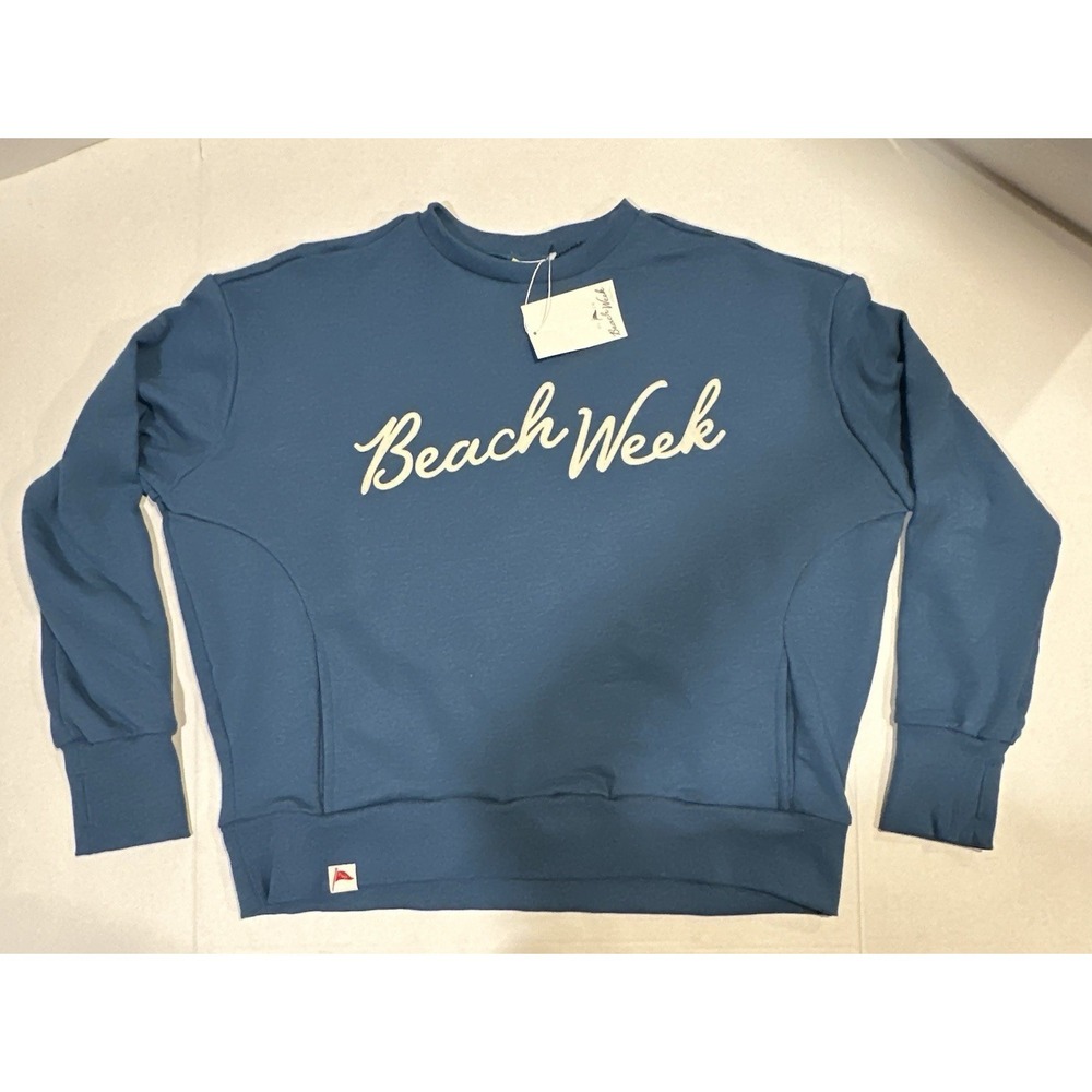 Beach Week Make Time For Some Rest And Relaxation Sweatshirt Blue Large